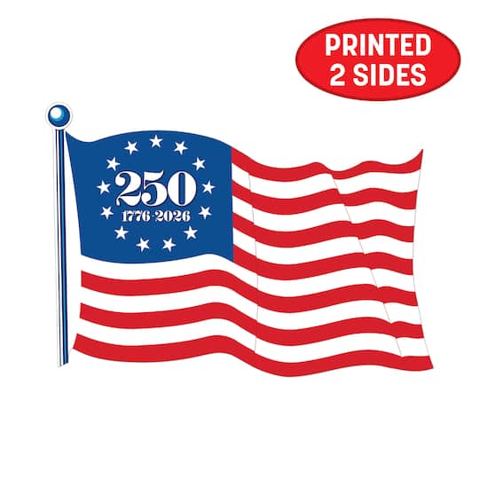 Beistle 12.75" x 18" Semiquincentennial Flag Cutouts, 4ct.